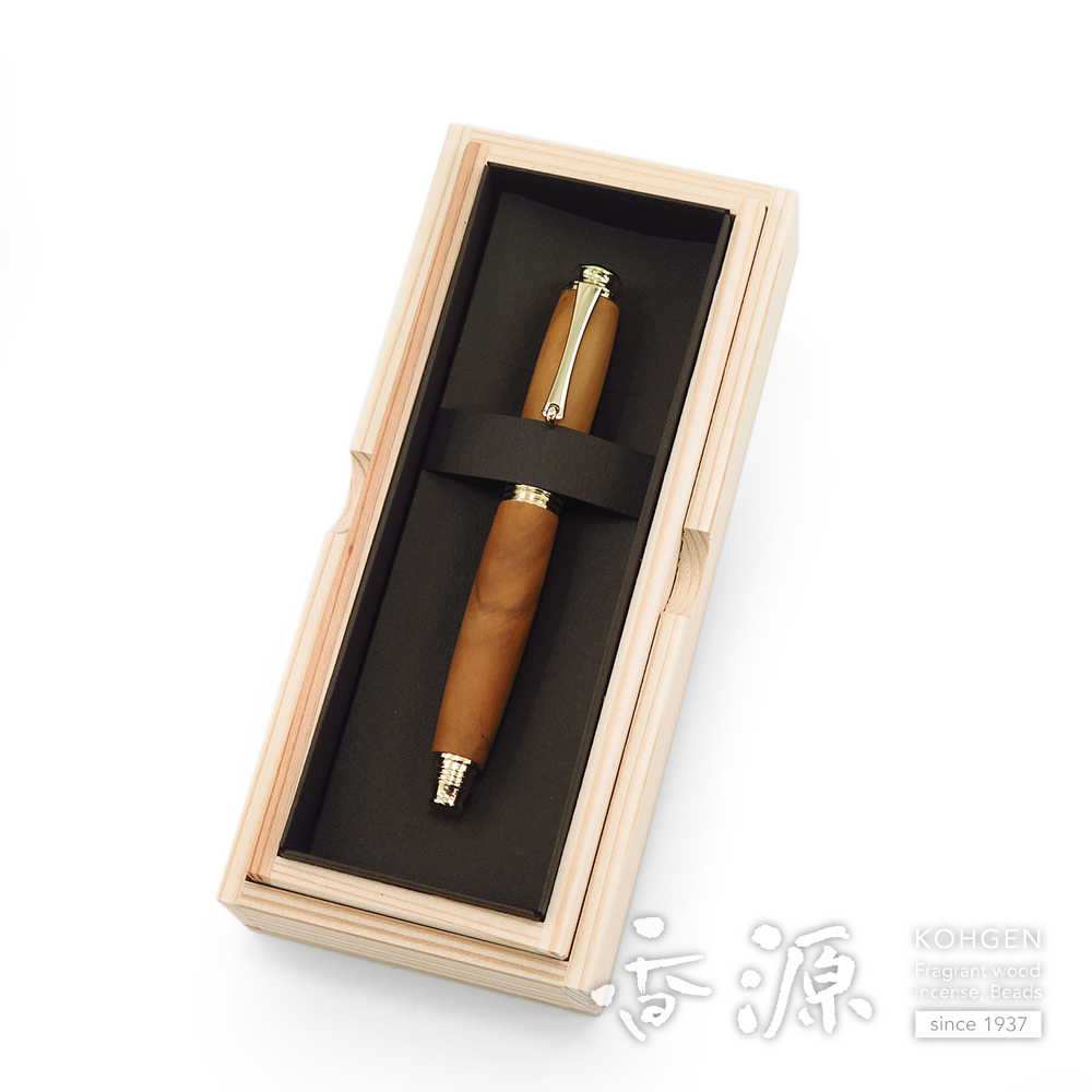 白檀 キャップ式ボールペン 木軸 国産銘木楓無垢材木軸ボールペン 0