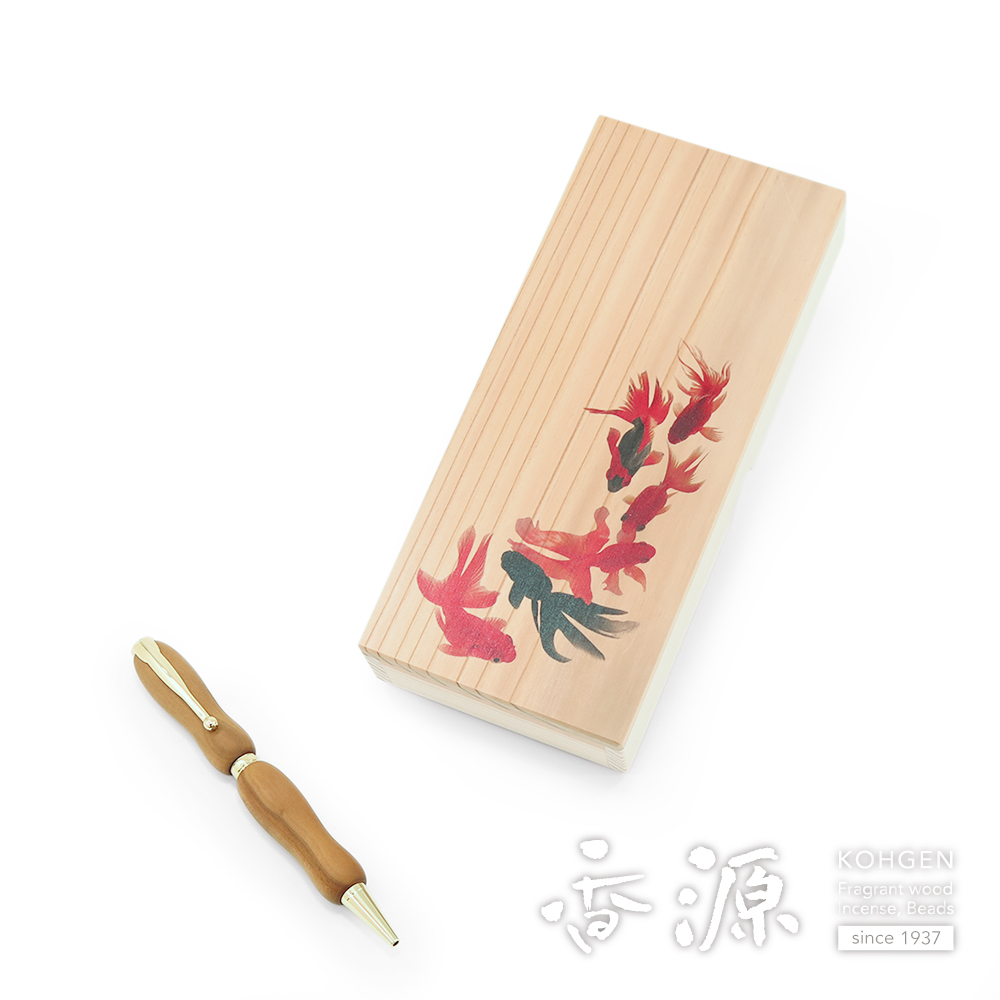 白檀木 ボールペン(金) 木箱入・桜の通販 - お香専門店香源