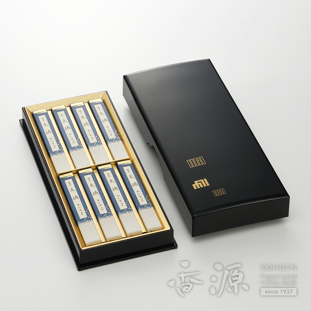 玉初堂 雲上文徳 短寸8箱入 塗箱 お香 線香 お線香 贈答用 進物用線香