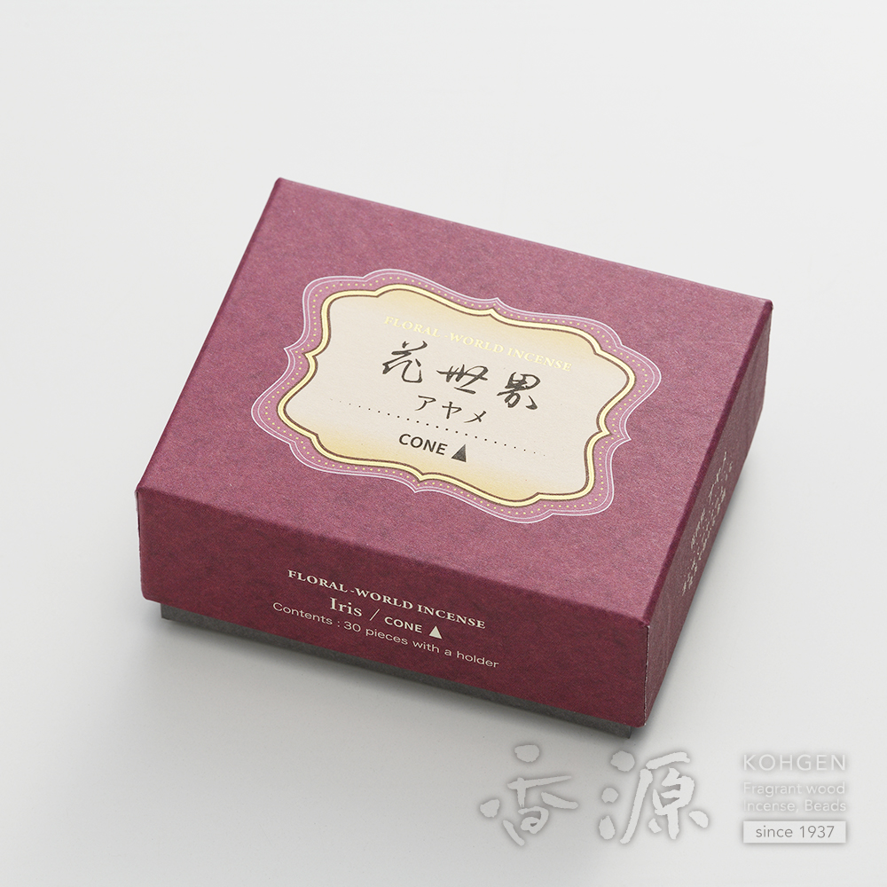 伽羅　季の香　松栄堂 松栄堂のお香 花世界 ローズ コーン 30粒 簡易香立付の通販 - お