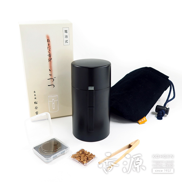 Shoyeido, Kodutu - Battery Operated Portable Wood Chip Heater - Black -  Kohgen World