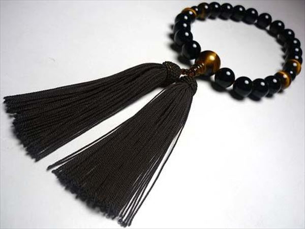 ブラックオニキス 四神獣彫刻 数珠 念珠 男性用 16㎜ 18玉 ブラックオニキス 四神獣彫刻 数珠 念珠 男性用 16㎜ 18玉