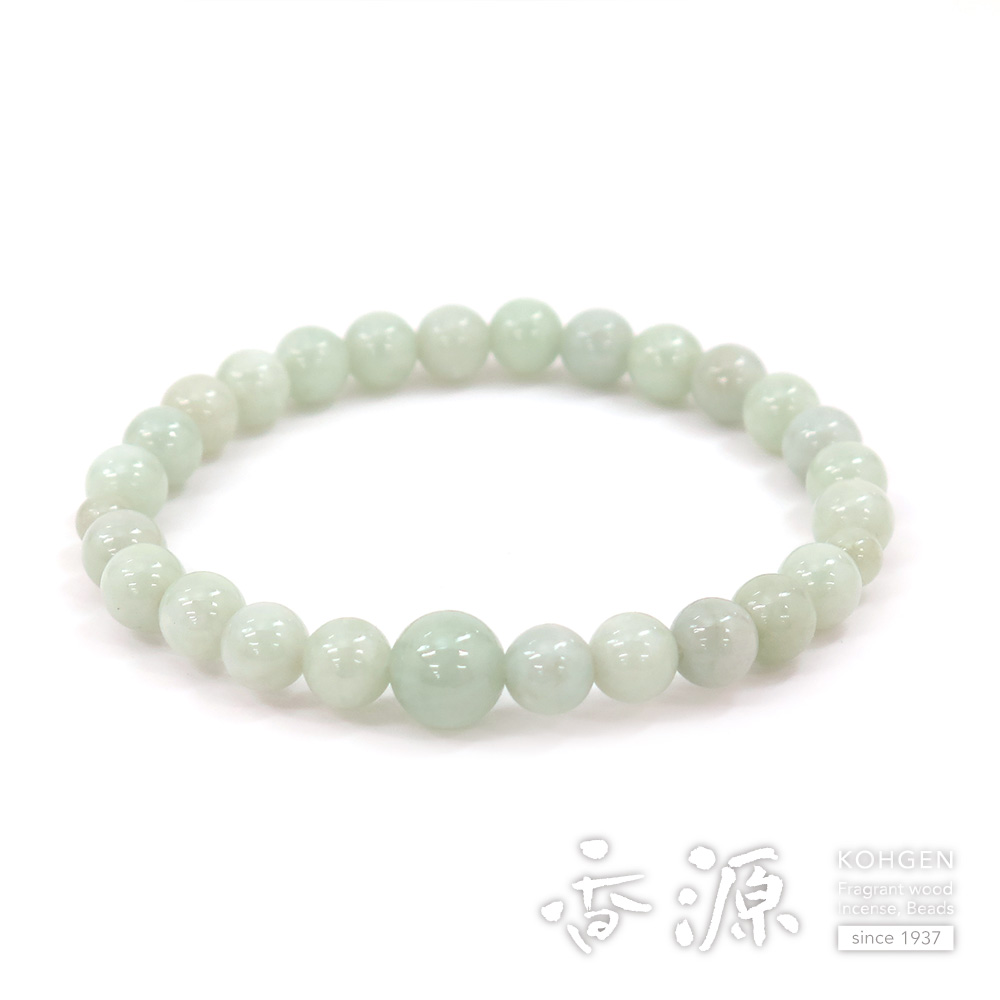 ビルマ翡翠 7mm玉 ブレスレット 共仕立て 限定品 Aの通販 - お香専門店香源