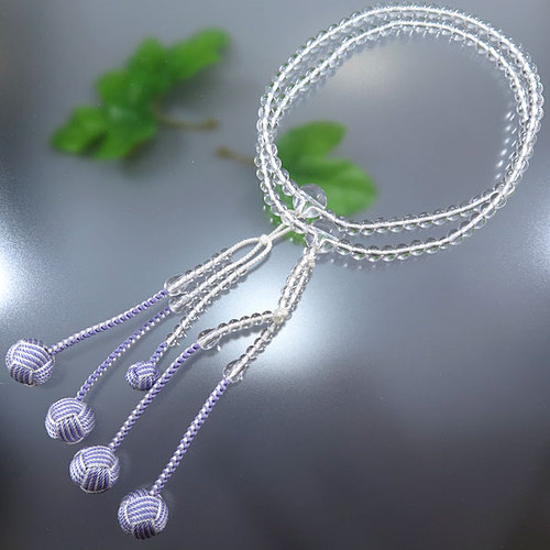 女性用 数珠 日蓮宗 水晶 共仕立て 八寸法華の通販 - お香専門店香源