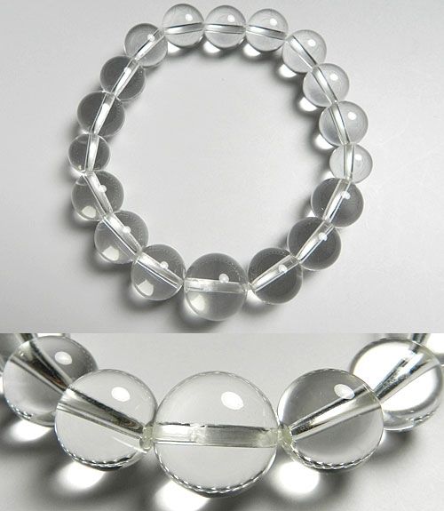 水晶 丸玉腕輪 12mm 共仕立ての通販 - お香専門店香源