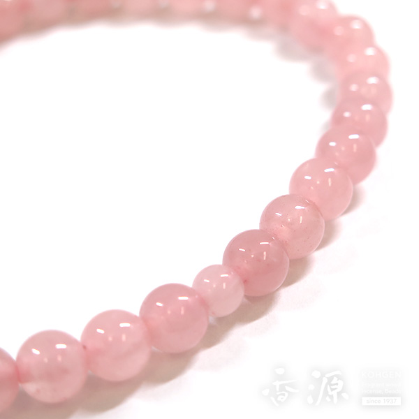 女性用数珠 ローズクォーツ8mm 共仕立て 灰桜房の通販 - お香