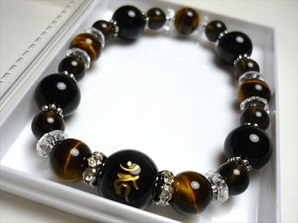 【クッキー】ブラックオニキス彫刻ブレスレット 楽天市場】四神刻印入りブレスレット ブラックオニキス 約14mm 1