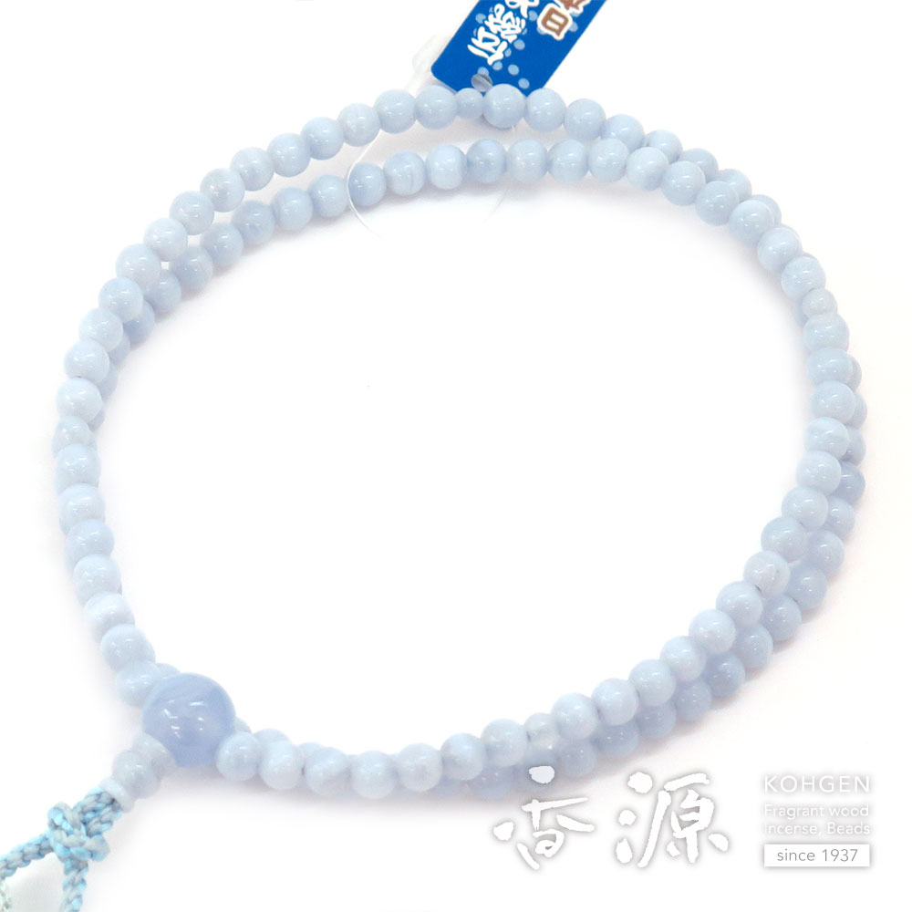 ❄メノウ カルセドニー 玉髄 バングル　腕輪　 新品 0082 女性用のお数珠 カルセドニー 8寸 臨済宗 共仕立ての通販 - お香専門店香源