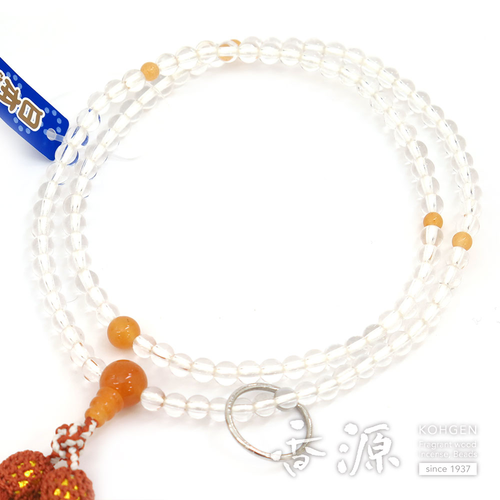 女性用の数珠　水晶　8寸　曹洞宗 ピンクアベンチュリン 　仕立て 数珠 曹洞宗 女性用 本水晶 桜彫り 8寸 宗派別念珠 数珠袋付き 数珠