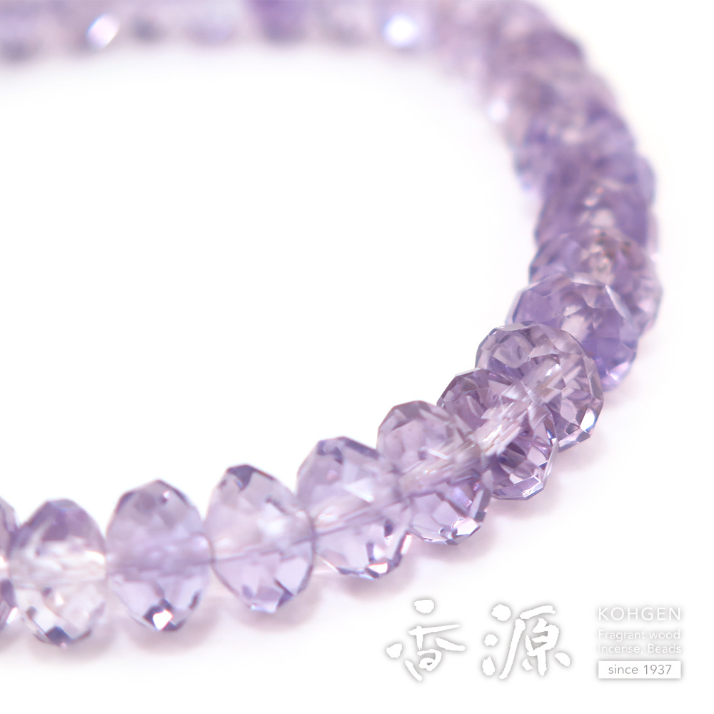 腕輪念珠 ブレスレット ローズアメジスト切子 【公式通販】