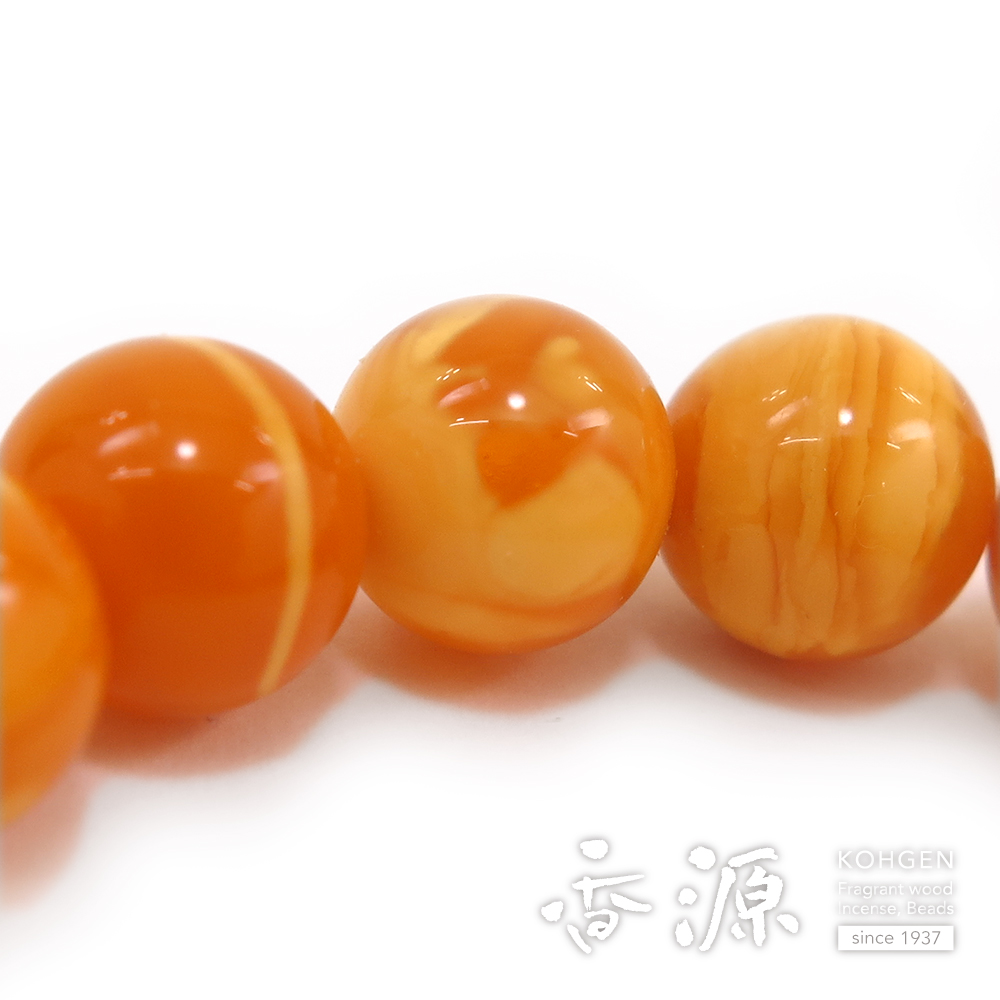 老琥珀 10mm玉 ブレスレット 腕輪念珠 ストレート 限定品の通販 - お香
