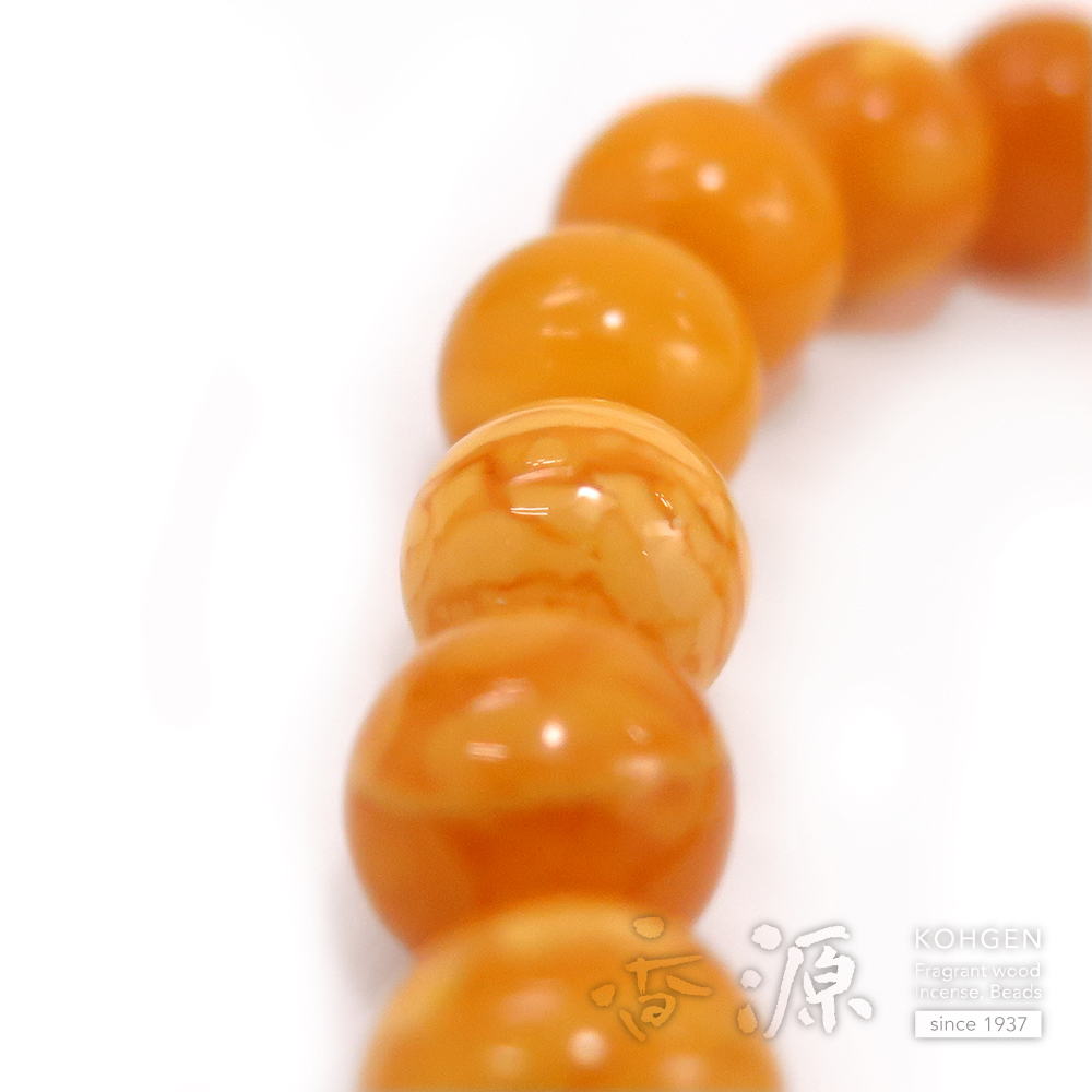 老琥珀 10mm玉 ブレスレット 腕輪念珠 ストレート 限定品の通販 - お香