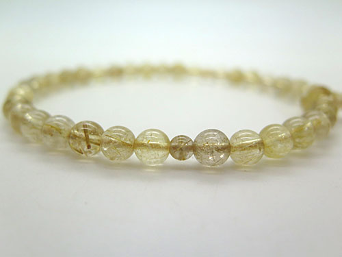 ルチルクォーツ念珠　最上級品　金線水晶 fdd7b6ac971c38e4911662d82e0b73