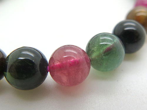 最高級ミックストルマリン 8mm玉 ブレスレット ストレート 限定1品