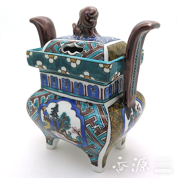 香炉　九谷焼 九谷焼 3.5号香炉 耳付古九谷 ［大田俊英］ 限定品の通販 - お香