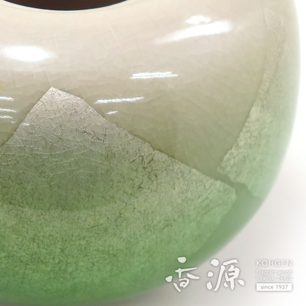 九谷焼 香炉 銀彩緑 3.5号 限定品の通販 - お香専門店香源