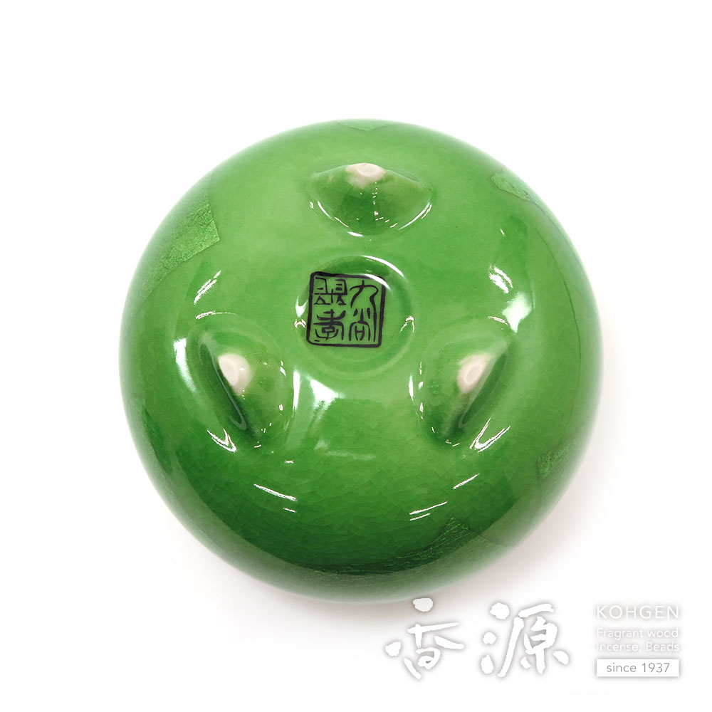 九谷焼 香炉 銀彩緑 3.5号 限定品の通販 - お香専門店香源