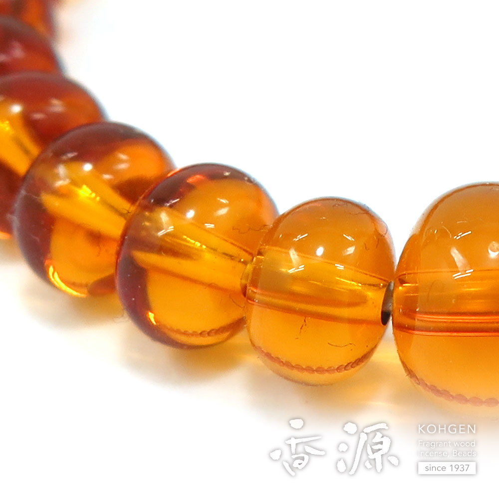 数珠 腕輪 圧縮琥珀 ブレスレット 8mm 共仕立て 限定品 コハク 琥珀