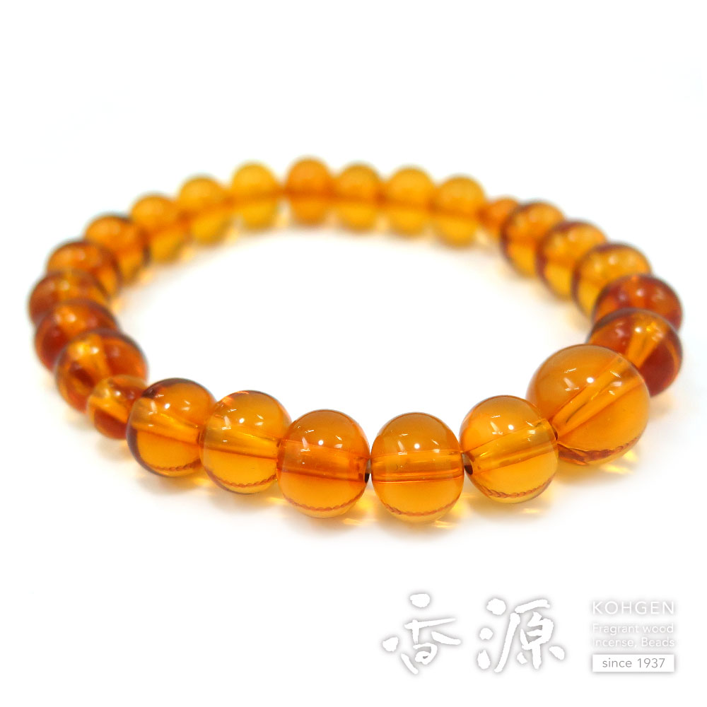〜琥珀出品〜 ブレスレット 琥珀 3*8mm 共仕立て 腕輪 限定品の通販 - お香