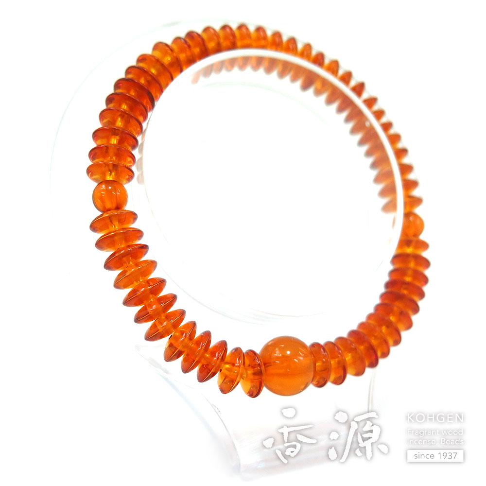最終値下げ　ブレスレット 琥珀 琥珀 ブレスレット 約12mm ストレート 108120129 アンバー