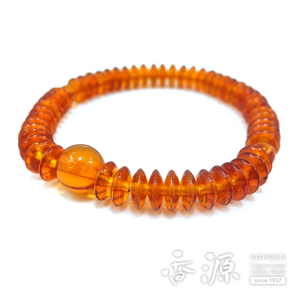ブレスレット 琥珀 3*8mm 共仕立て 腕輪 限定品の通販 - お香専門店香源