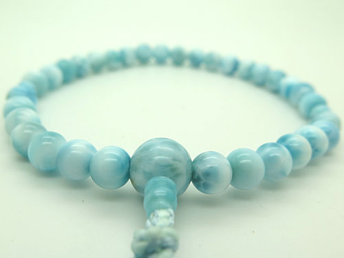 ラリマー ブレスレット 8mm 亀模様綺麗な天然石 黒点無し②