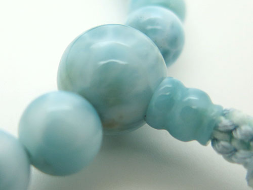 数珠 女性用 ラリマー 8mm玉 共仕立て 空色房 限定品の通販 - お香専門