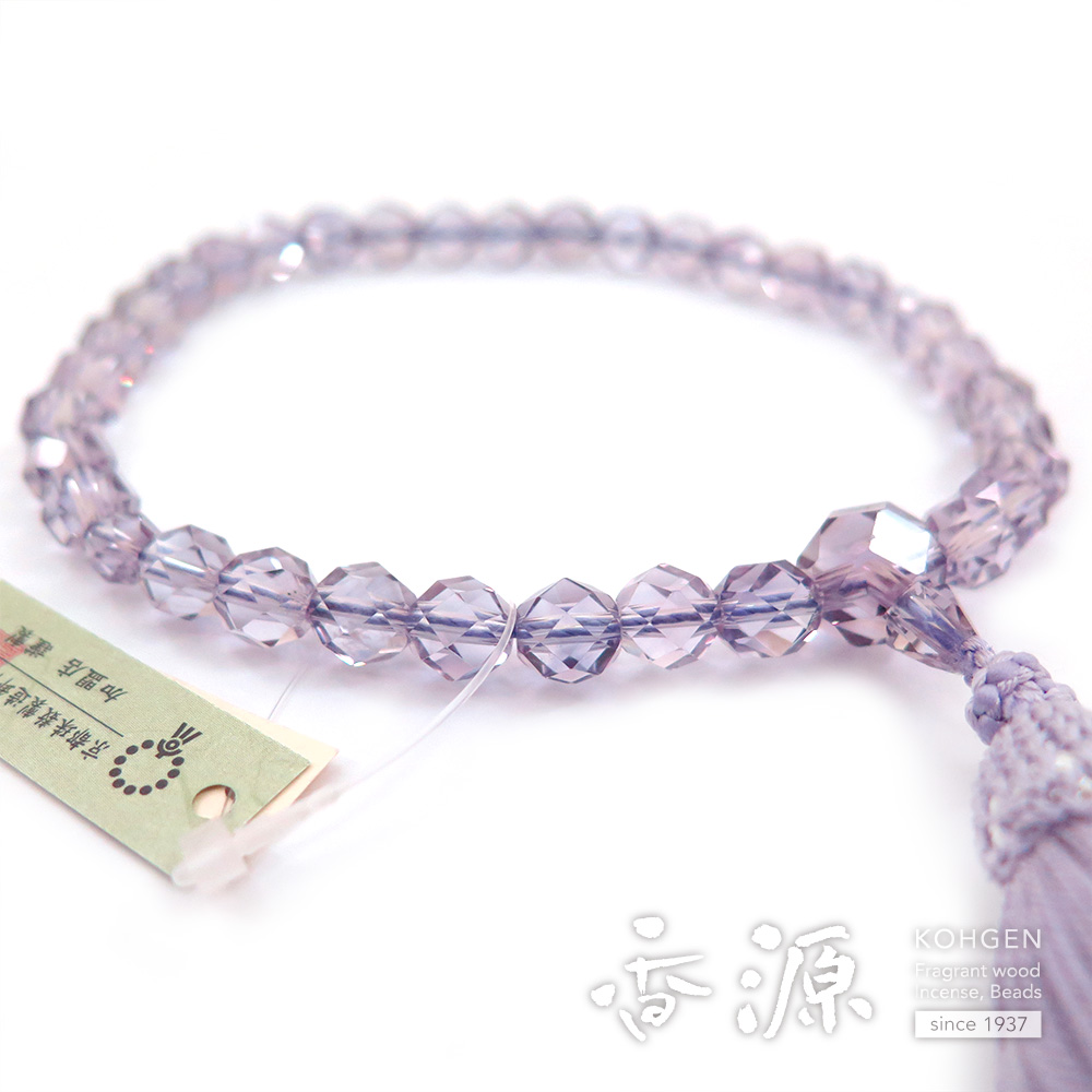 腕輪念珠　ブレスレット　ローズアメジスト切子 腕輪念珠 ブレスレット ローズアメジスト切子 【公式通販】
