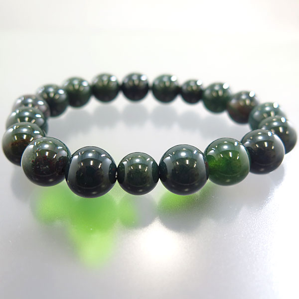 ブラッドストーン 12mm玉 ブレスレット 天玉のみの通販 - お香専門店香源