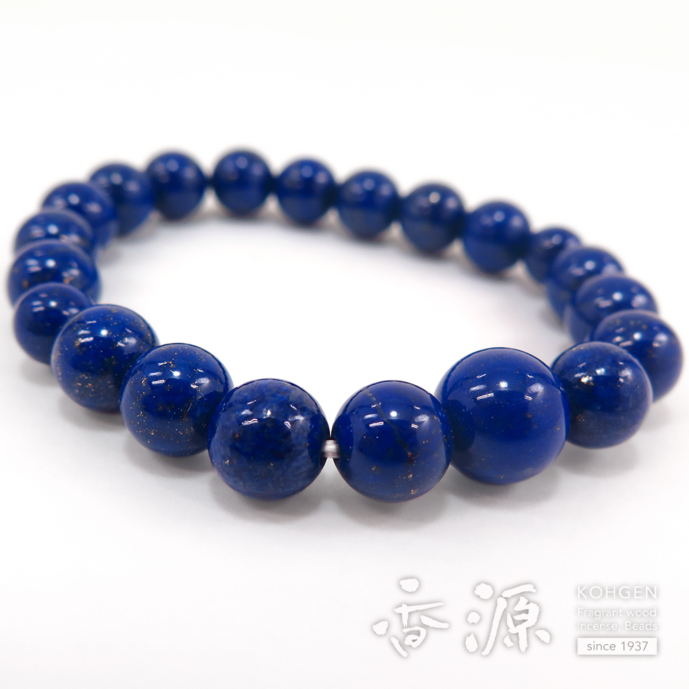 ★ラピスラズリ 10.6ミリ珠 ブレスレットC(SA~SA+) ラピスラズリ 10mm玉 ブレスレット 腕輪念珠 共仕立て 限定品 No.aの