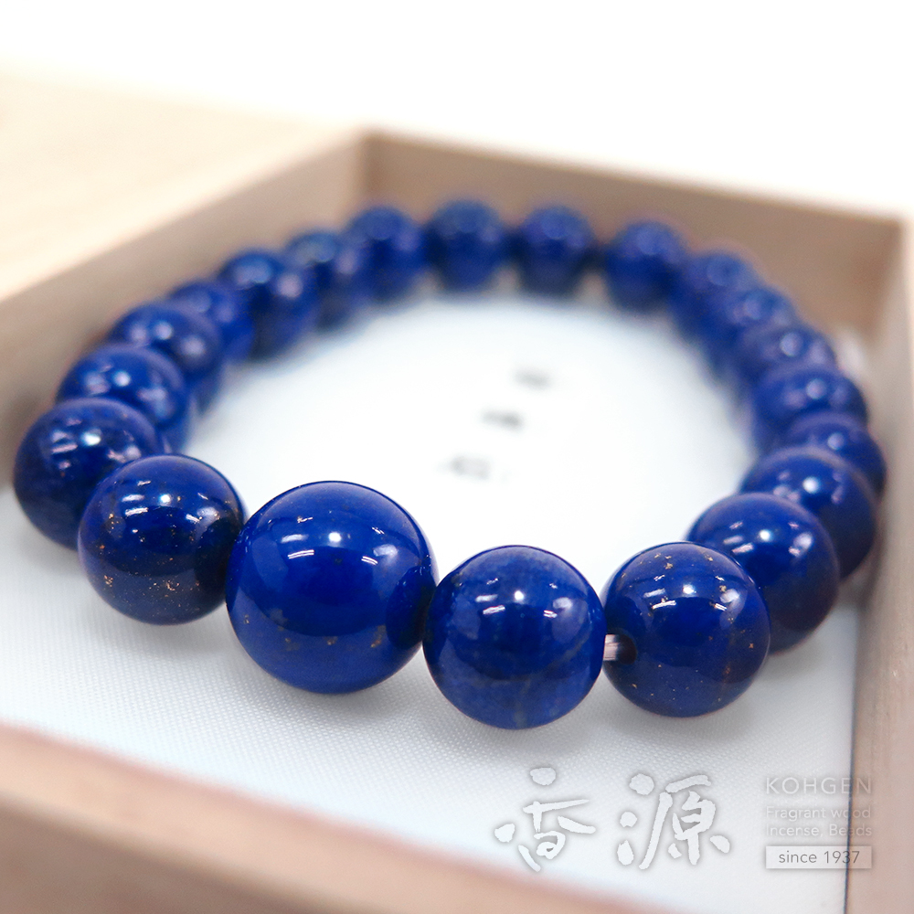 ラピスラズリ 10mm玉 ブレスレット 腕輪念珠 共仕立て 限定品 No.aの