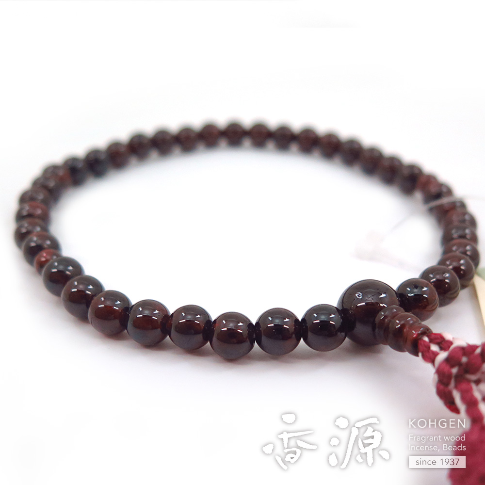 ガーネット 7mm玉 共仕立て 薄エンジ房 限定品の通販 - お香専門店香源