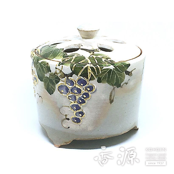 ☆超目玉】 京焼手描染付葡萄画七寸鉢 工芸品 - 工芸品