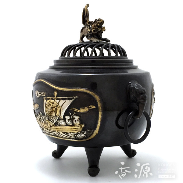 管理番号❀M038◻️⊶ 銅製 尾形船 香炉 舟 アンティーク 一点物 管理番号❀M038◻️⊶ 銅製 尾形船 香炉 舟 アンティーク 一点物