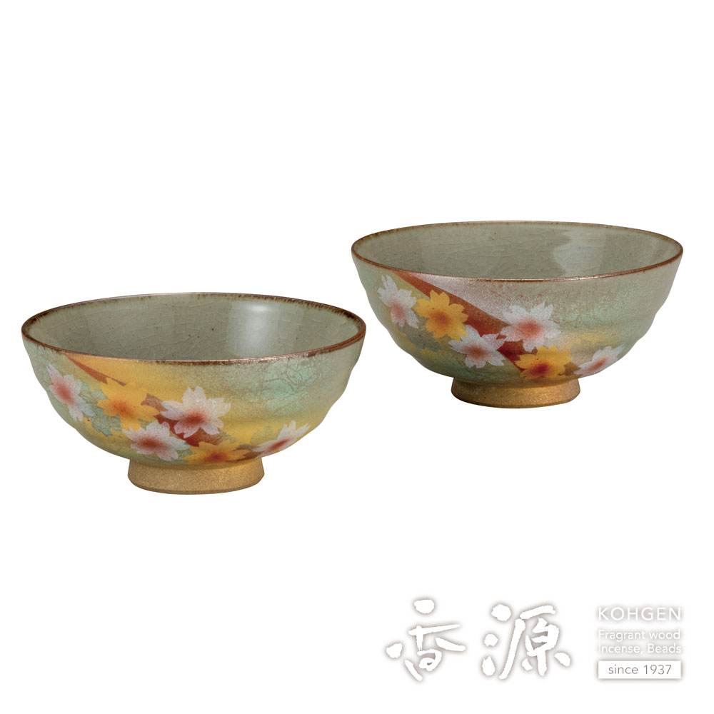 九谷　金襴手　松竹梅の図　大振蓋茶碗　２客　E938AS-CQx Amazon.co.jp: 抹茶碗 陶器 茶器 九谷焼 抹茶茶碗 金箔梅