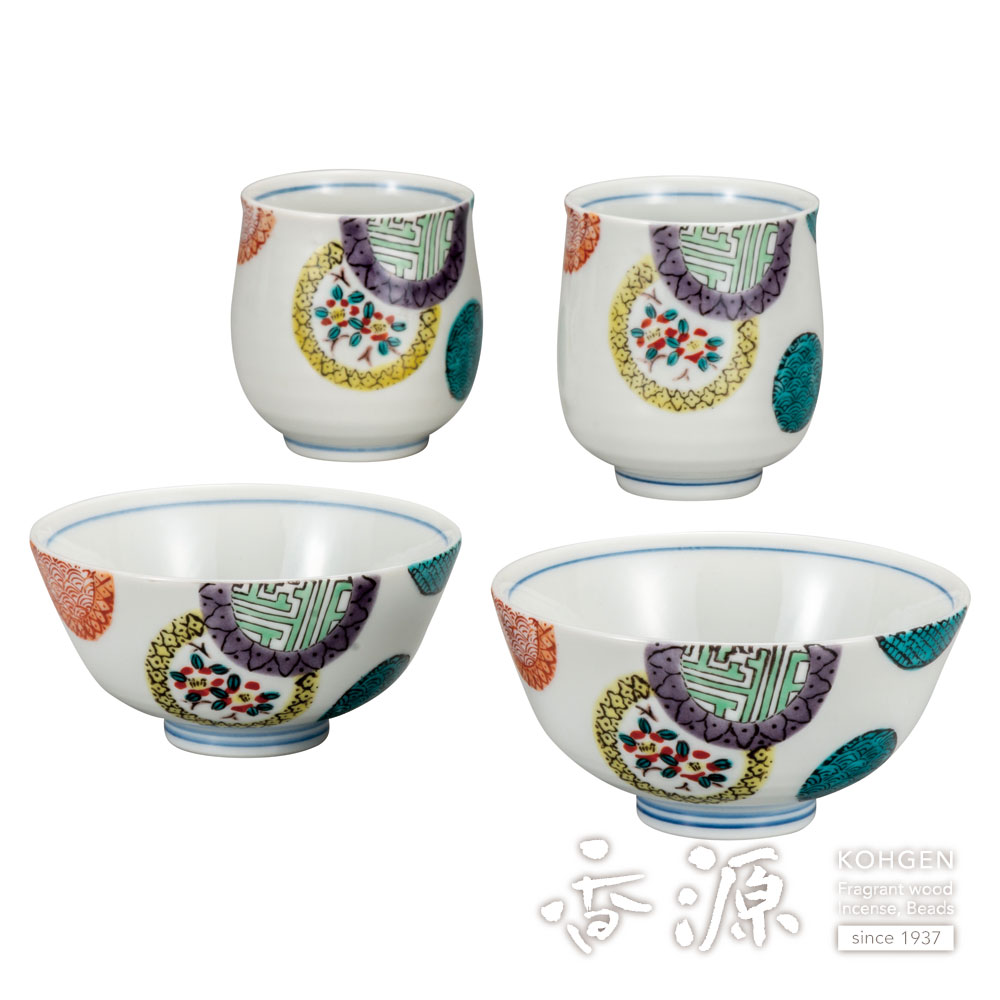 睦揃（夫婦茶碗＆湯呑セット）】] の商品一覧 | 香源 - お香各種