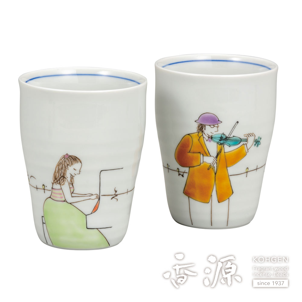 九谷焼 ペアフリーカップ JAZZ 武腰美恵子の通販 - お香専門店香源