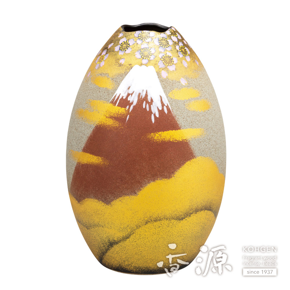 九谷焼　金雲木立10号花瓶 九谷焼 金雲木立10号花瓶