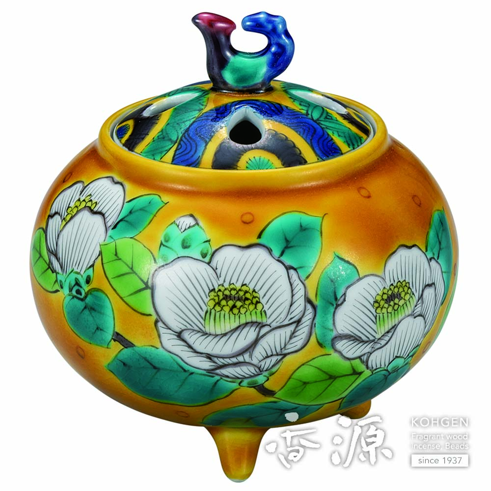 九谷焼 4号香炉 · 吉田屋椿の通販 - お香専門店香源