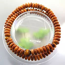 屋久杉 108玉ブレスレット 二重 虎目石仕立ての通販 - お香専門