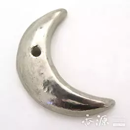 【香合　楽焼　銀色三日月】 香合楽焼銀色三日月】